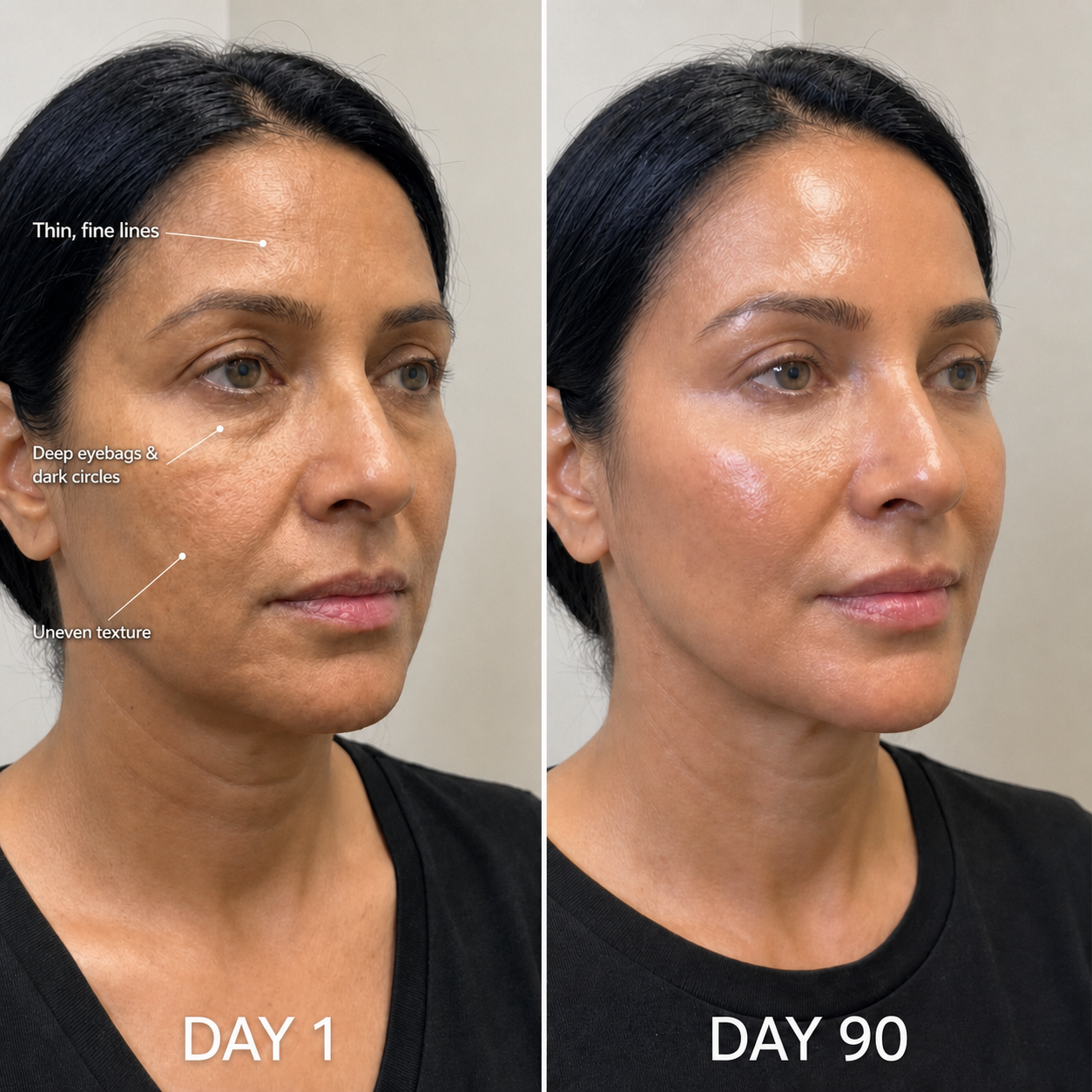 Day 1 to Day 90 skin transformation using the Mumtaz wudhu ritual
